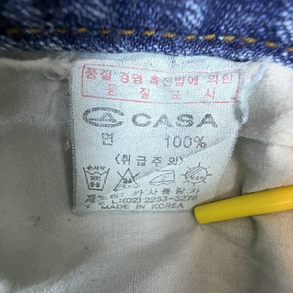 Vintage Y2K Casa Jeans Womens 28 Blue Flare Glitter Sparkle Girly Bow Butterfly - Picture 10 of 11